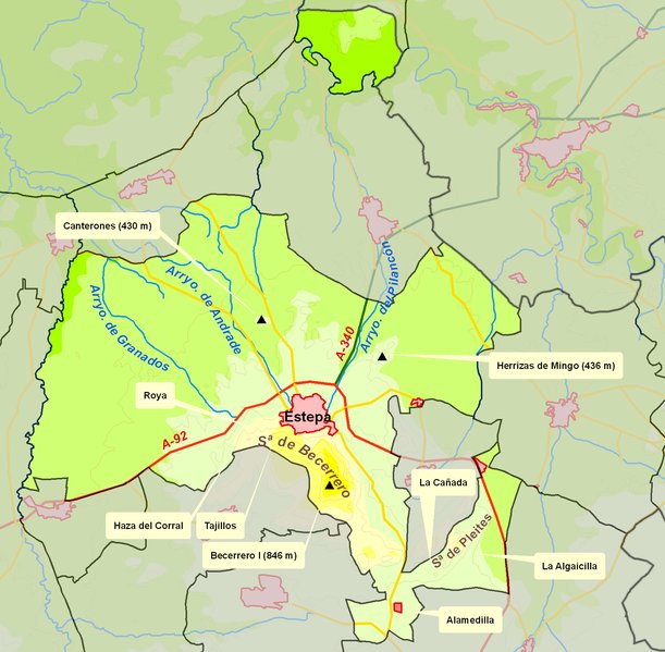 Estepa - Estepa. Mapa