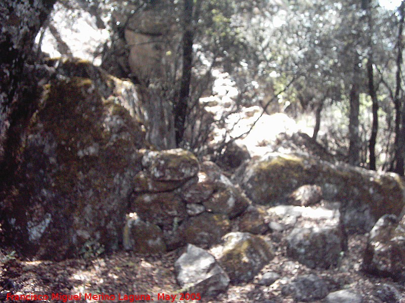 Poblado visigodo de El Castelln - Poblado visigodo de El Castelln. Resto de muralla