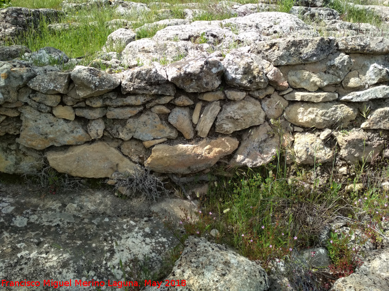 Poblado visigodo de El Castelln - Poblado visigodo de El Castelln. Muro