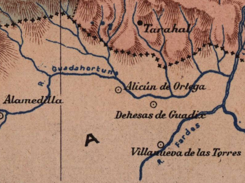 Historia de Villanueva de las Torres - Historia de Villanueva de las Torres. Mapa 1901