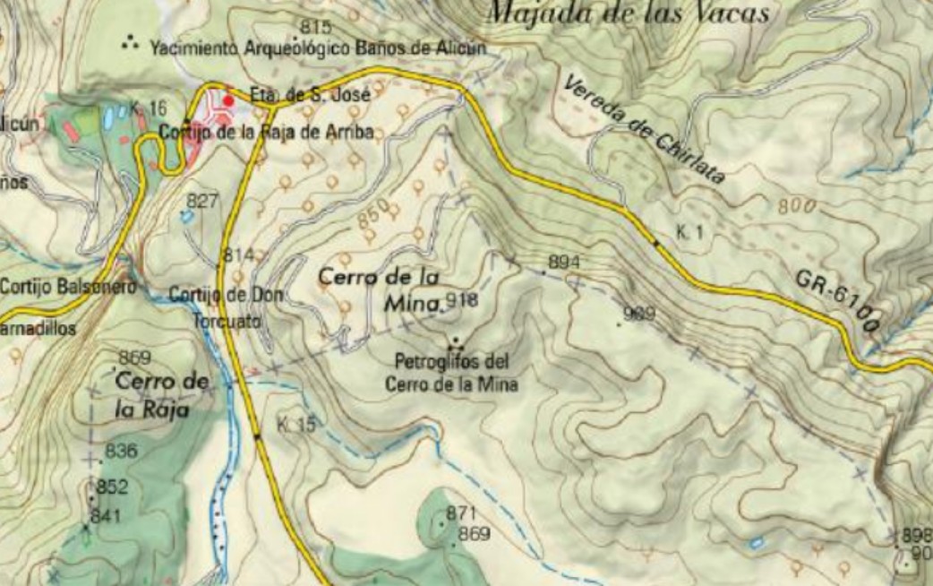 Petroglifos de Alic�n de las Torres - Petroglifos de Alic�n de las Torres. Mapa