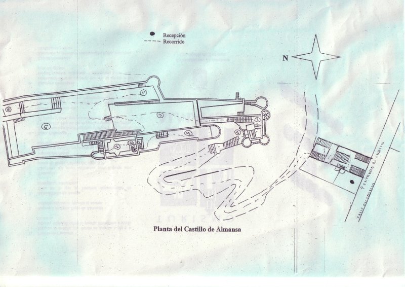 Castillo de Almansa - Castillo de Almansa. Plano