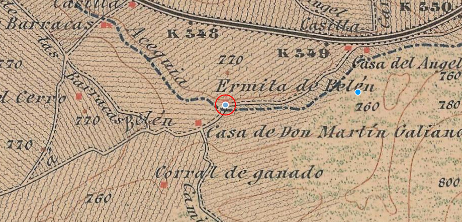 Santuario de Ntra Sra de Beln - Santuario de Ntra Sra de Beln. Mapa histrico