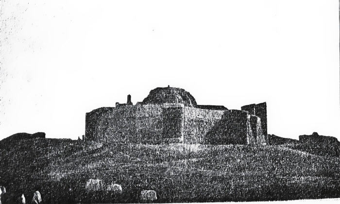 Castillo de Chinchilla de Montearagn - Castillo de Chinchilla de Montearagn. 1870. An se puede apreciar la Torre del Homenaje volada por los franceses