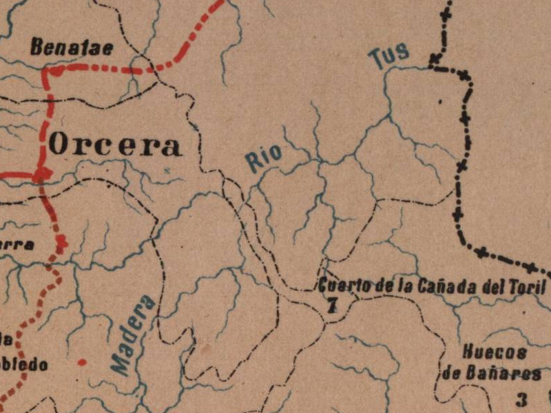 Valle del Ro Tus - Valle del Ro Tus. Mapa 1885