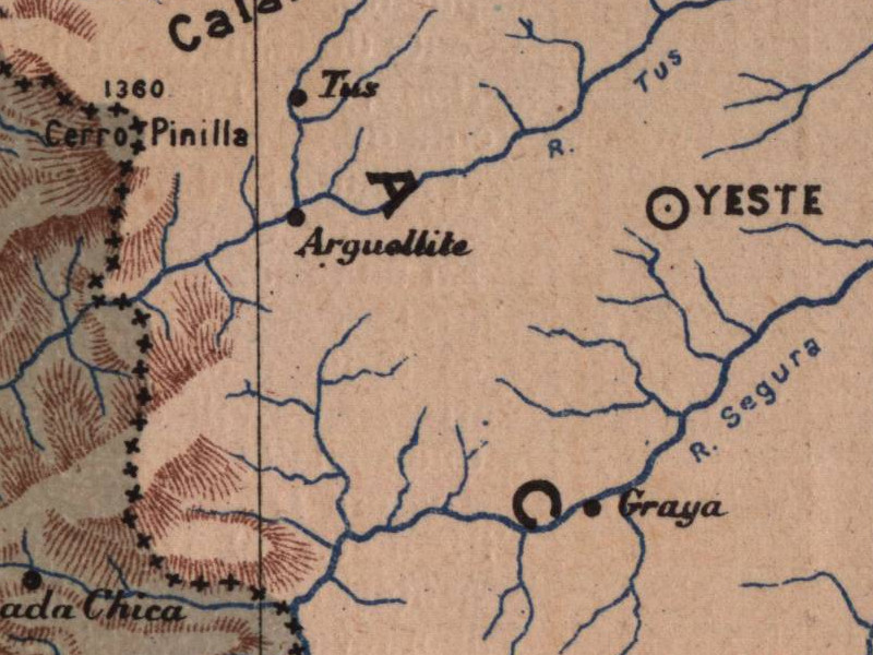 Valle del Ro Tus - Valle del Ro Tus. Mapa 1901