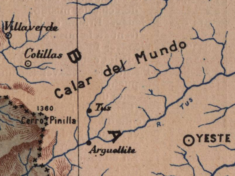 Valle del Ro Tus - Valle del Ro Tus. Mapa 1901