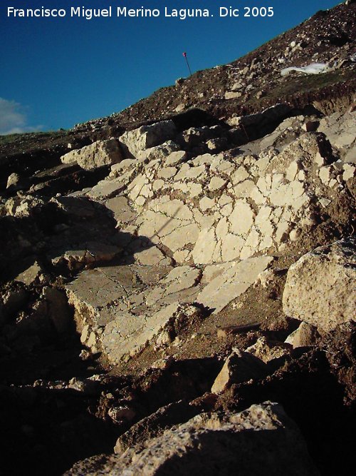 Yacimiento arqueolgico Ronda la Vieja - Yacimiento arqueolgico Ronda la Vieja. Estuco