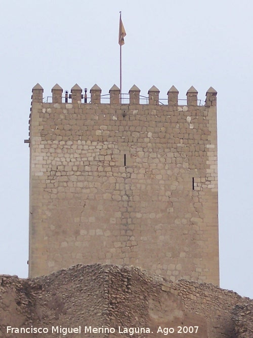 Castillo de Lorca. Torre del Espoln - Castillo de Lorca. Torre del Espoln. Cara oeste