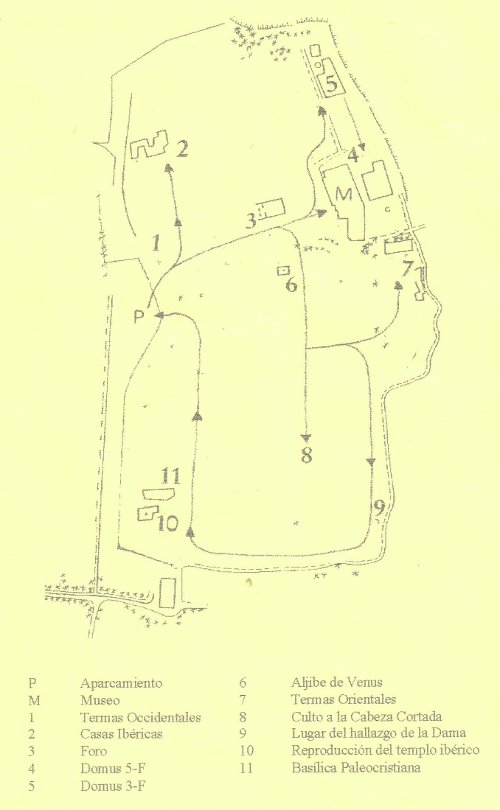 Yacimiento arqueolgico de La Alcudia - Yacimiento arqueolgico de La Alcudia. Plano