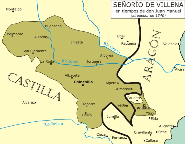 Historia de Villena - Historia de Villena. Extensin del Seoro de Villena en tiempos de don Juan Manuel, alrededor de 1340