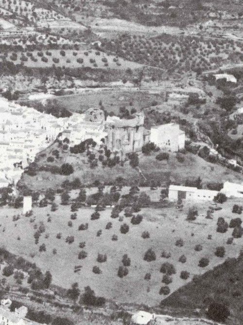 Castillo de Senenil - Castillo de Senenil. Vista area de Setenil, 1970