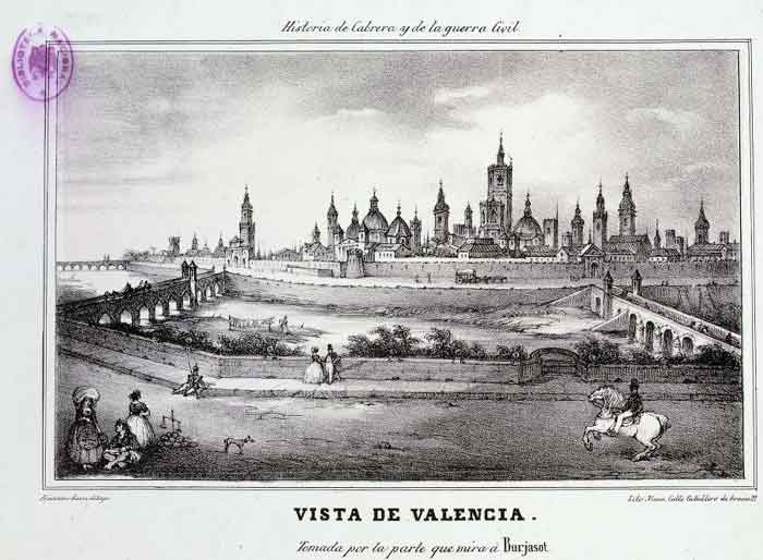 Historia de Valencia - Historia de Valencia. Dibujo antiguo