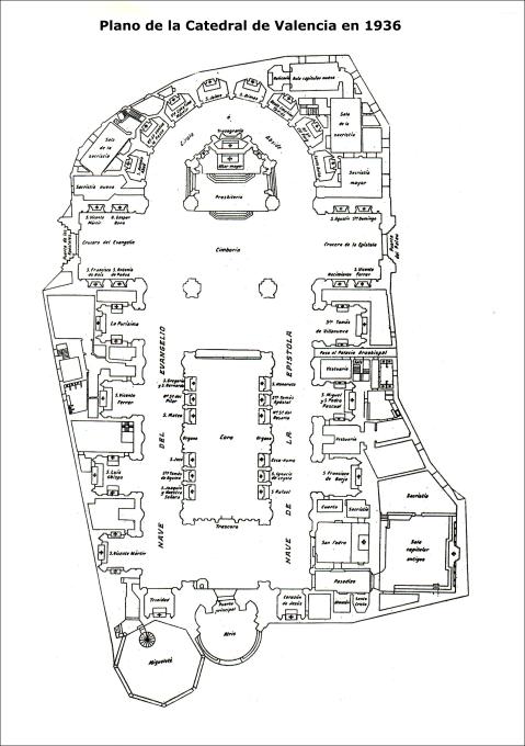 Catedral de Valencia - Catedral de Valencia. Plano 1936