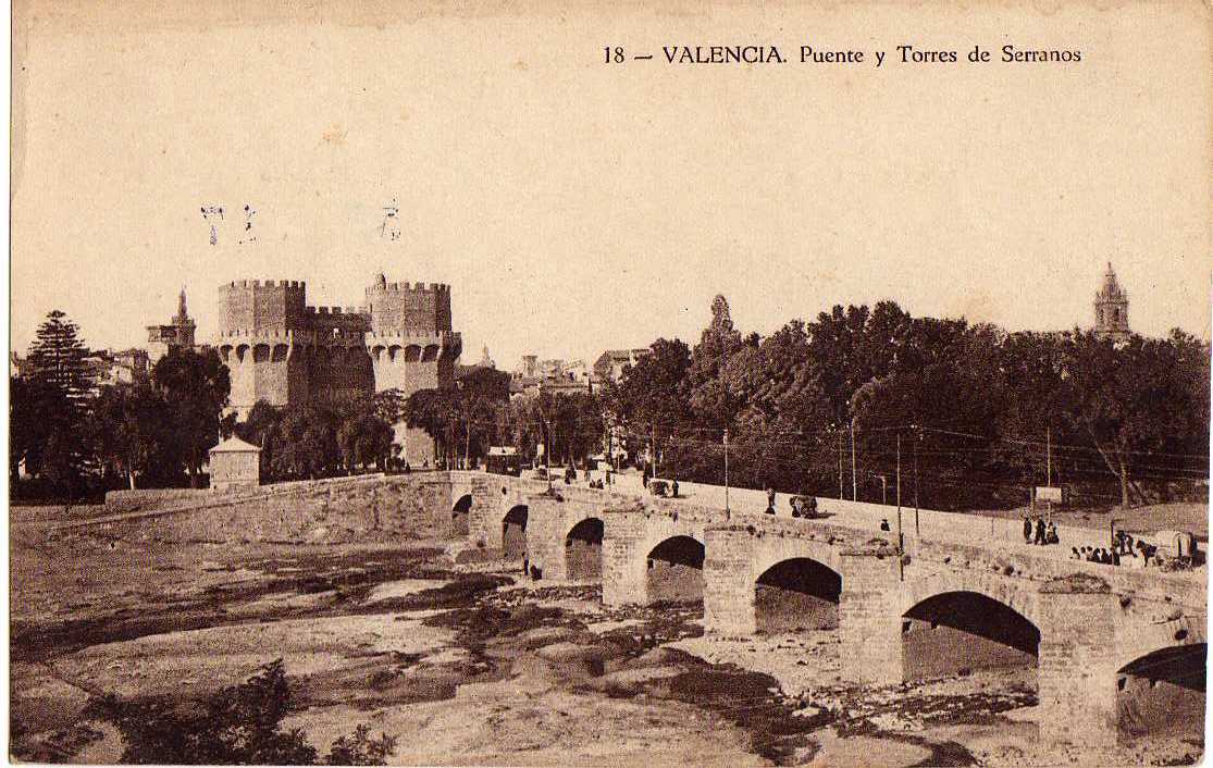 Puente de Serranos - Puente de Serranos. Foto antigua