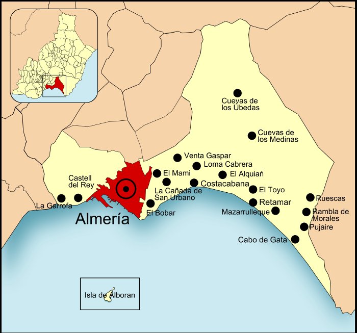 Almería - Almería. Entidades de población