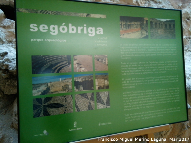Segbriga - Segbriga. Cartel en Calatrava la Vieja