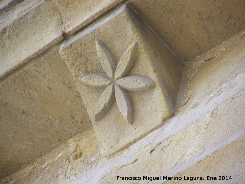 Canecillos - Canecillos. Iglesia de la Santa Cruz - Baeza