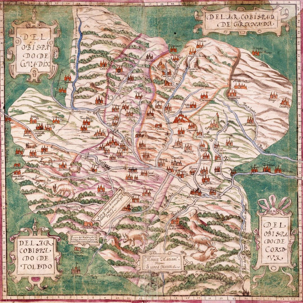 Provincia de Jaén - Provincia de Jaén. Mapa de 1587