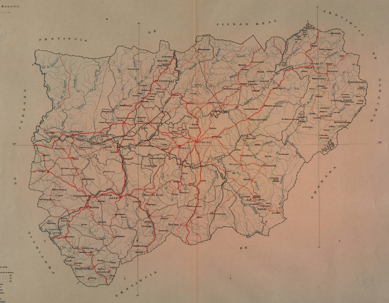 Provincia de Jaén - Provincia de Jaén. Mapa 1885