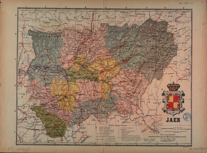 Provincia de Jaén - Provincia de Jaén. Mapa 1901