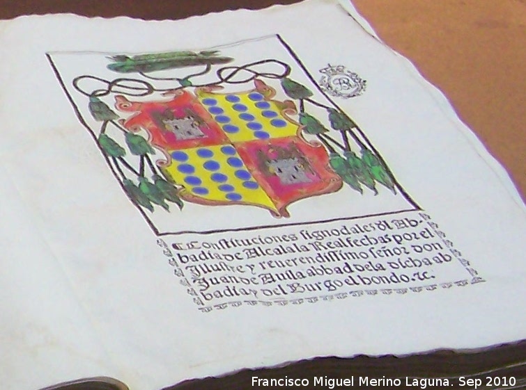 Historia de Alcal la Real - Historia de Alcal la Real. Constituciones sinodales de la Real Abada 1542