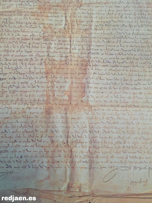 Historia de Alcal la Real - Historia de Alcal la Real. Documento de confirmacin del Privilegio de Franquicias otorgado por el rey Pedro I en 1351. Archivo Histrico Municipal de Alcal la Real
