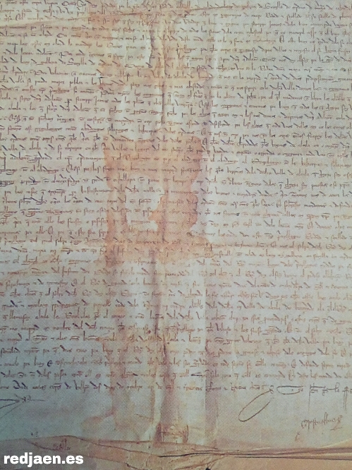 Historia de Alcal la Real - Historia de Alcal la Real. Documento de confirmacin del Privilegio de Franquicias otorgado por el rey Pedro I en 1351. Archivo Histrico Municipal de Alcal la Real