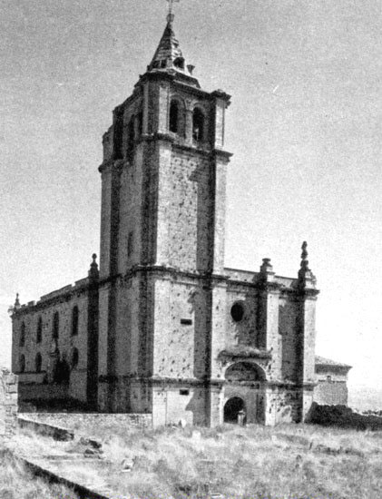 La Mota. Iglesia Mayor Abacial - La Mota. Iglesia Mayor Abacial. Foto antigua