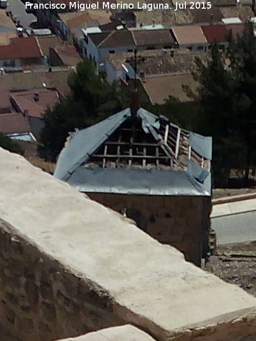 La Mota. Iglesia de Santo Domingo de Silos - La Mota. Iglesia de Santo Domingo de Silos. Techumbre de la torre campanario