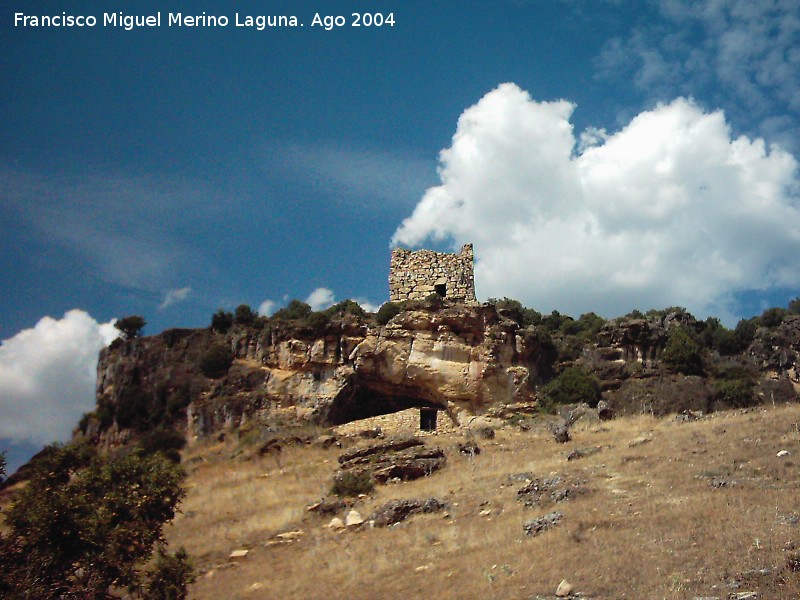 Petroglifos rupestres de la Cueva de los Casares - Petroglifos rupestres de la Cueva de los Casares. Arriba el torren