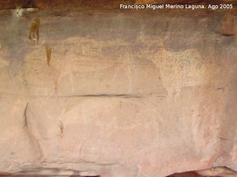 Pinturas rupestres de Los Toros del Navazo - Pinturas rupestres de Los Toros del Navazo. Parte derecha