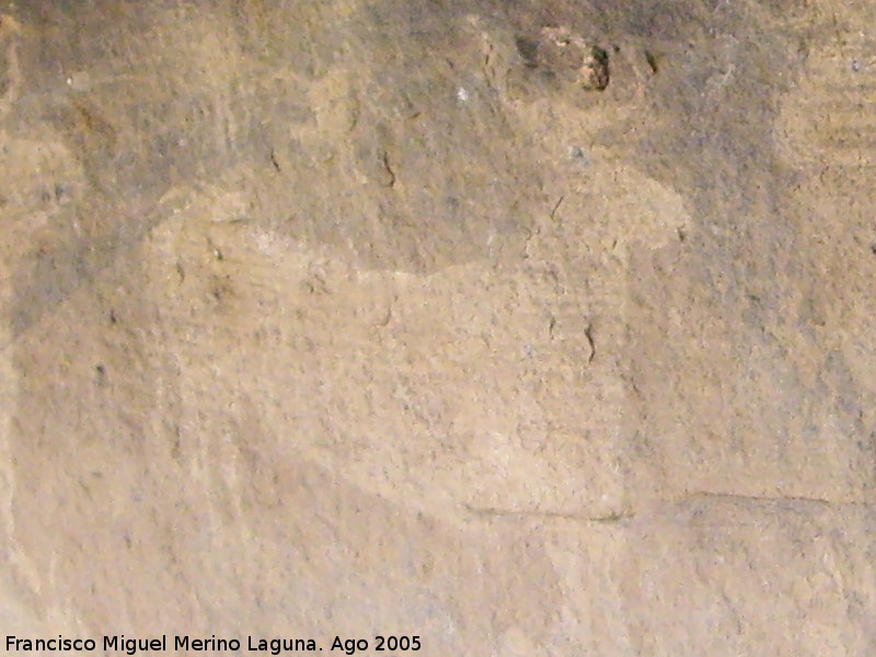 Pinturas rupestres de Los Toros del Navazo - Pinturas rupestres de Los Toros del Navazo. Gran toro del centro izquierda