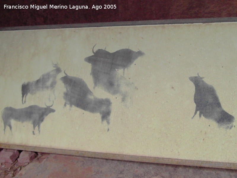 Pinturas rupestres del Abrigo de la Cocinilla del Obispo - Pinturas rupestres del Abrigo de la Cocinilla del Obispo. Panel