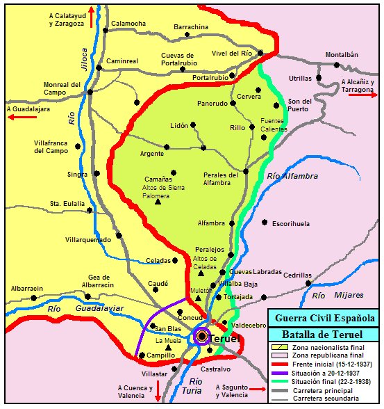 Historia de Teruel - Historia de Teruel. Batalla de Teruel