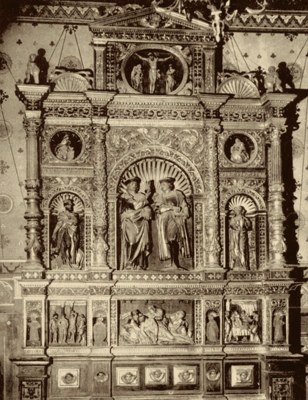 Catedral de Santa Mara - Catedral de Santa Mara. Foto antigua. Altar de la Capilla de los Santos Medicos