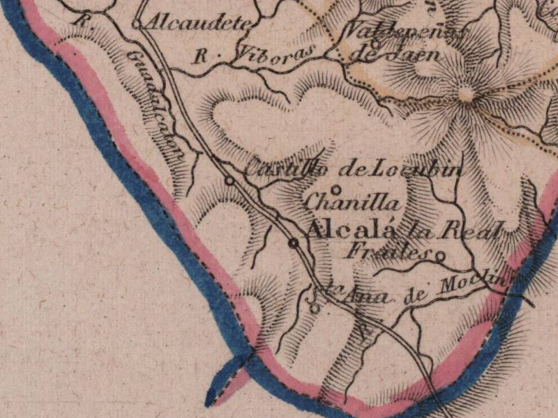 Historia de Alcaudete - Historia de Alcaudete. Mapa 1862