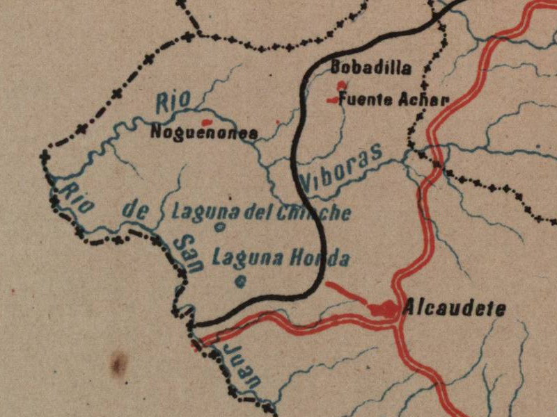 Historia de Alcaudete - Historia de Alcaudete. Mapa 1885