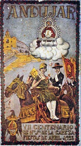 Romería de la Virgen de la Cabeza - Romería de la Virgen de la Cabeza. Cartel 1928