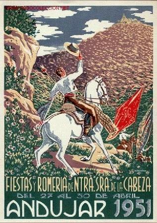 Romera de la Virgen de la Cabeza - Romera de la Virgen de la Cabeza. Cartel 1951