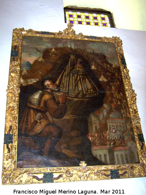 Romería de la Virgen de la Cabeza - Romería de la Virgen de la Cabeza. Cuadro de la Virgen de la Cabeza en la Iglesia de San Andrés