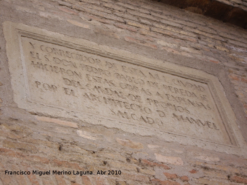 Arco de Capuchinos - Arco de Capuchinos. Inscripcin derecha