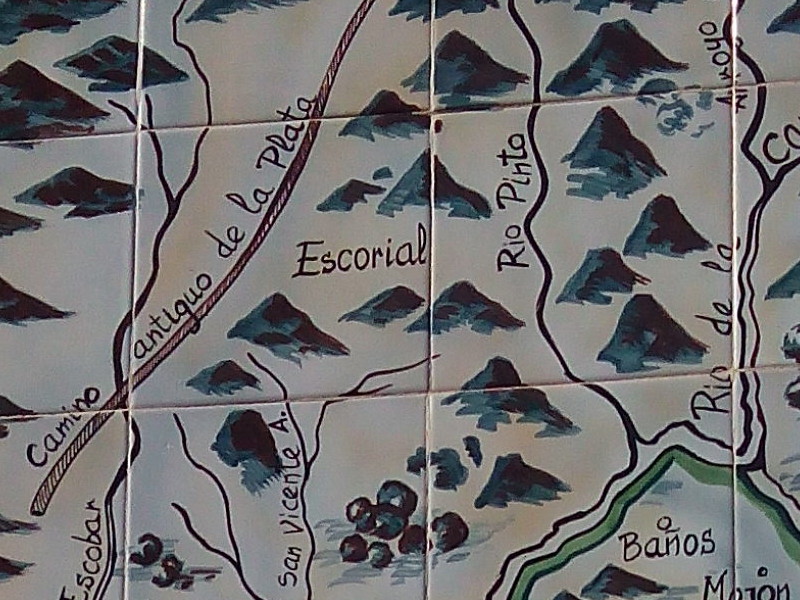 Los Escoriales - Los Escoriales. Mapa de Bernardo Jurado. Casa de Postas - Villanueva de la Reina