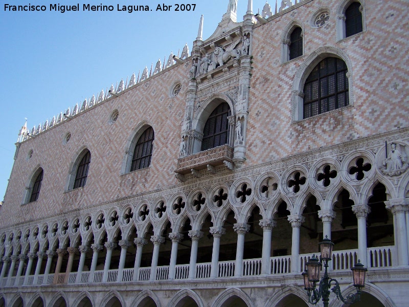Palacio Ducal - Palacio Ducal. Fachada de la Piazzetta