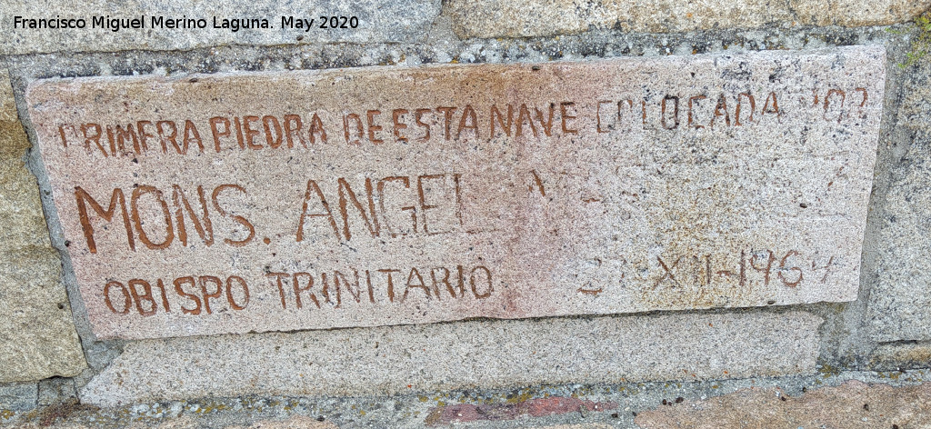 Santuario de la Virgen de la Cabeza - Santuario de la Virgen de la Cabeza. Primera piedra