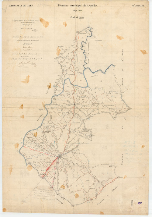 Historia de Arquillos - Historia de Arquillos. Mapa de Arquillos de 1879