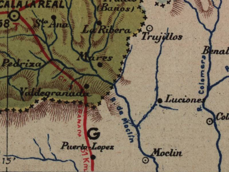 Historia de Mocln - Historia de Mocln. Mapa 1901