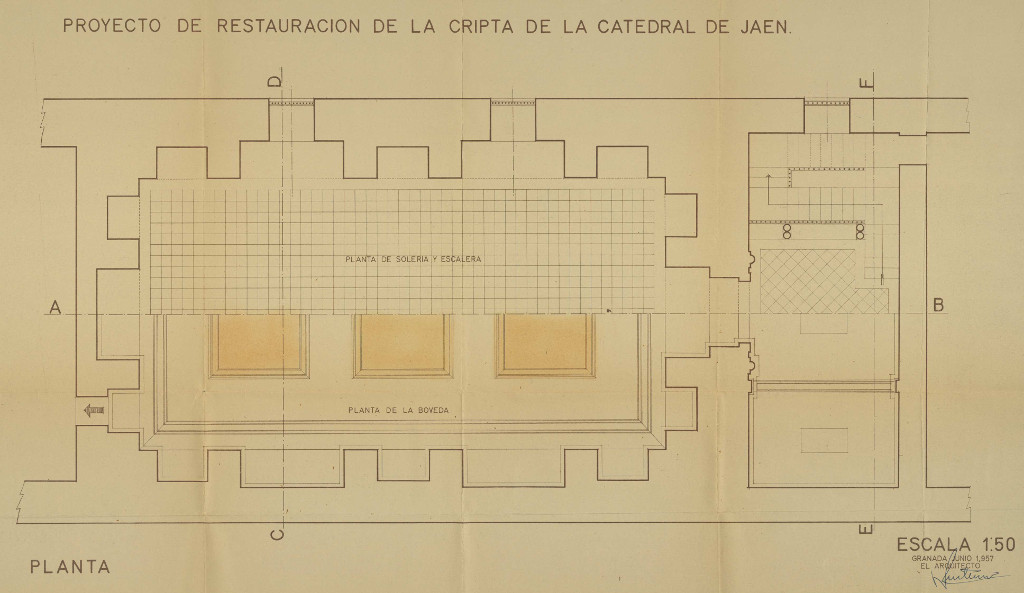 Catedral de Baeza - Catedral de Baeza. Plano. IPCE 1957