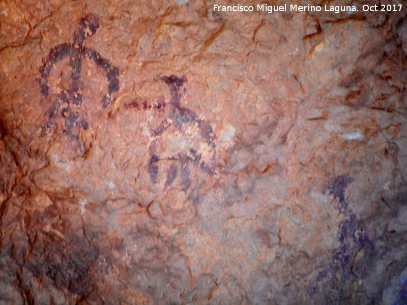 Pinturas rupestres de la Cueva del Hornillo de la Solana - Pinturas rupestres de la Cueva del Hornillo de la Solana. Panel principal