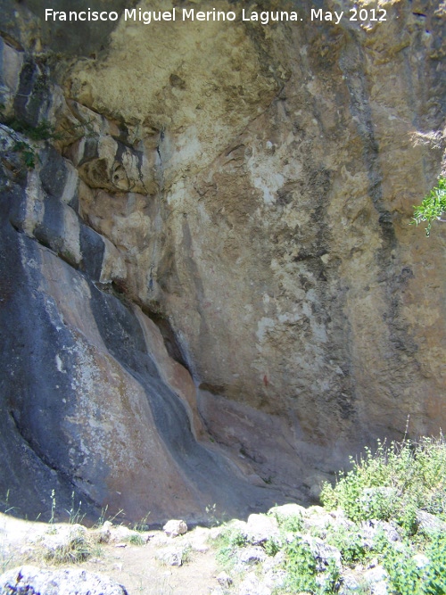 Pinturas rupestres de la Caada de la Corcuela - Pinturas rupestres de la Caada de la Corcuela. Abrigo